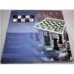Shot Glass Chess Board with 32 Shot Glasses