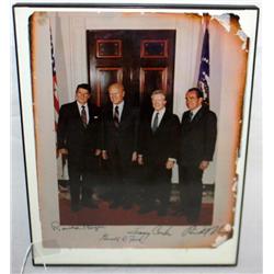 Photo of Nixon, Carter, Reagan, Ford Autographed
