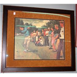 Framed Print of Golfing