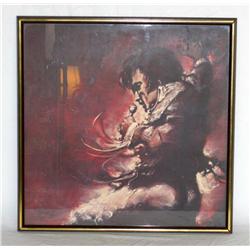 Framed Signed Elvis Print