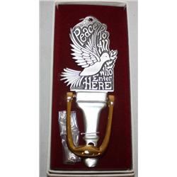 Door Knocker--it says*Peace to all Who Enter Here*