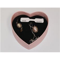 Cameo Necklace & earring