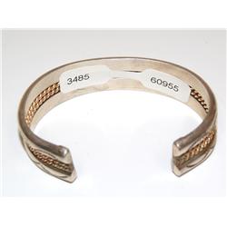 Vintage Navajo Signed Sterling Bracelet 62gr