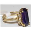 Image 1 : AAA Amethyst & Diamonds Hand Craft Ladies Ring