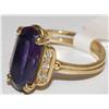 Image 2 : AAA Amethyst & Diamonds Hand Craft Ladies Ring