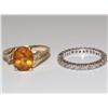 Image 1 : 1/2Ctw Diamonds Eternity Band & Yellow Citrine Lad