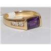 Image 2 : AAA Amethyst & Diamonds Hand Made Ladies Ring
