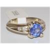 Image 1 : 1.00Ctw AAA Tanzanite Round & Diamonds F.R.D Desig