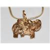 Image 2 : 14K Gold Chain & Elephant Pendant