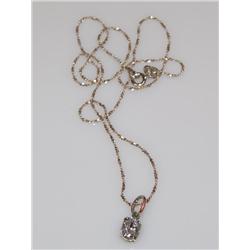 Sterling Silver Chain W/1ctw CZ