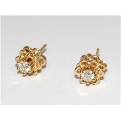 14K Gold & Diamond Earrings
