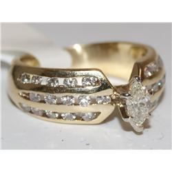 1.00ctw Diamonds marquise Shape Ladies Ring