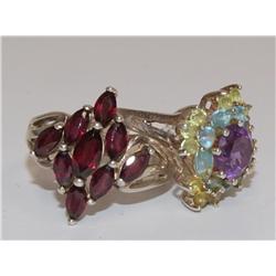 Sterling Silver Rings With Gem Stones