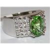 Image 1 : AAA Peridot & Diamonds Design Ladies Ring