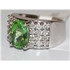 Image 2 : AAA Peridot & Diamonds Design Ladies Ring