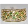 Image 1 : AAA Peridot & Diamonds Hand Made Ladies Ring