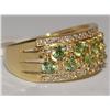 Image 2 : AAA Peridot & Diamonds Hand Made Ladies Ring