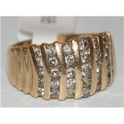 7 Row Round Diamonds Cluster Ladies Ring