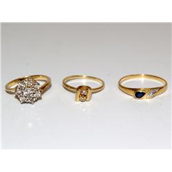 Diamonds Vintage Ring, Diamond Cluster Ring & Sapp