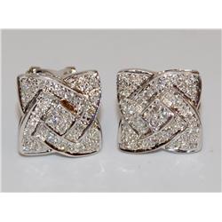 Diamonds Fashion Flower Design Ladies Studs Earrin