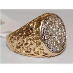 Diamonds Nugget Style Hand made Men's Ring