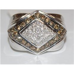 Diamonds White & Champagne Cluster Fashion Design