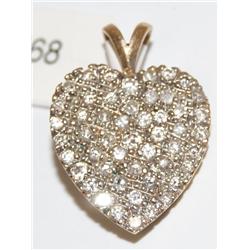 1.00Ctw Diamonds Heart Shape Ladies Pendant