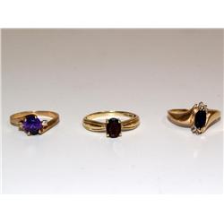AAA Amethyst, Garnet & Sapphire Ladies Ring