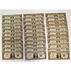 33 Blue Seal Silver Certificates