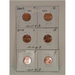 6--2009 Uncirculated Pennies