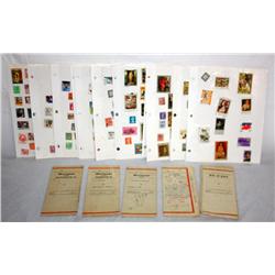 Lot of Collectible Stamps and Old Documents