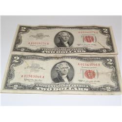 Set of 2 - 1953 & 1963 $2 Bills
