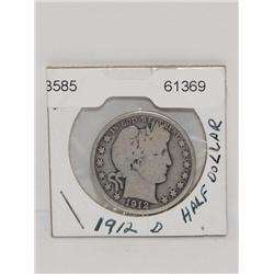 1912-D Barber Half Dollar