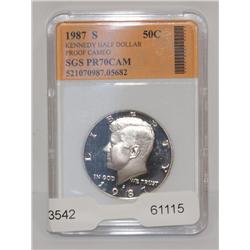 1987-S Kennedy Half Dollar (Very Nice Cameo)