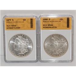 Uncirculated Slabbed Morgan Dollars