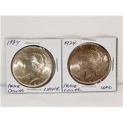 1924 Peace Silver Dollars (Times the Money)