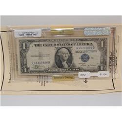 1935 -B  AU $1 Silver Certificate SGS