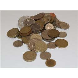 Bag Lot Of Foreign Coins