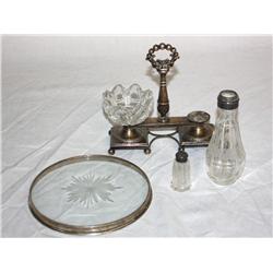 Lot of Sterling and Glass Collectibles