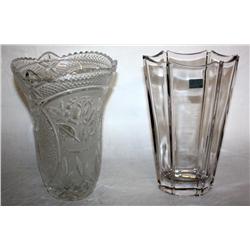 Pair of Fine German Crystal Vases