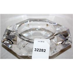 Vintage Val St. Lambert Heavy Crystal Ashtray