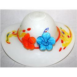 Murano Art Glass Flowered Hat