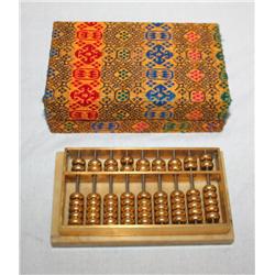 Antique Abacus on a Marble Base in Original Box