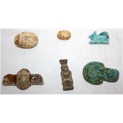 6 Vintage Egyptian Figurines