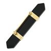 Image 3 : Vintage 14k Gold Black Onyx Bar Pin Brooch Accented w/ 0.42 ctw Diamond 2 Arrows