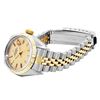 Image 6 : Rolex Ladies Two Tone Champagne Index Fluted Bezel Date Wristwatch With Rolex Bo