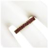 Image 3 : Vintage 14k Yellow Gold 3 ctw Marquise Prong Ruby Eternity Stackable Band Ring