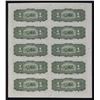 Image 2 : Haiti. Banque Nationale de la Republique d'Haiti, L.1919, Extremely Rare Uncut Sheet of 10 Banknotes