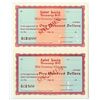 Image 1 : Saint Lucia Treasury Bill, ND (1930-50s), Specimen Pair.