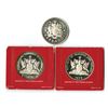 Image 2 : Barbados and Trinidad & Tobago, 1973 to 1979, Sterling Silver Proof Coin Trio.